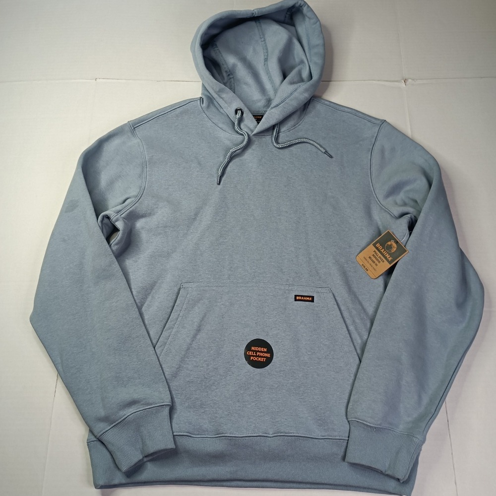 NEW Brahma Pullover Hoodie Men's Size M Medium Blue Relaxed Fit Workwear